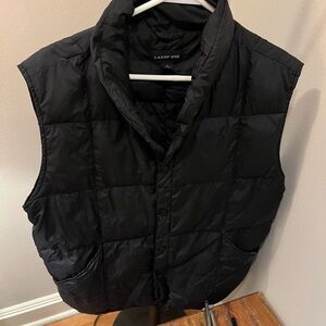 Lands' End Classic Black Quilted Vest